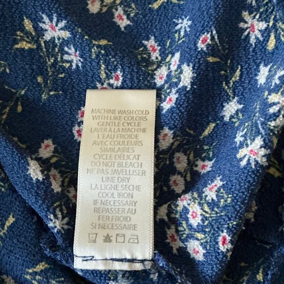 Max Studio Woman Blue Floral Print Midi Skirt Boho Chic - Picture 8 of 9